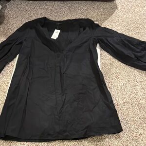 Banana Republic Black Embroidered Top